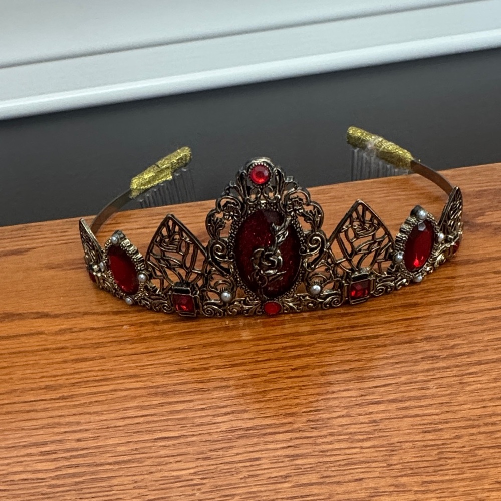 Disney Belle Red and Gold Filigree Tiara
